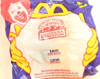 Vintage Disney Animal Kingdom Lion Figurine Toy Advertising McDonalds Simba Collectible Disney Cake Topper gift New in Bag