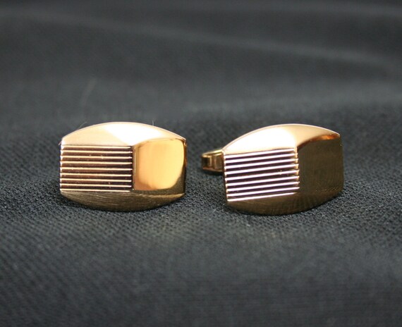 Vintage Foster Goldtone Cuff Links, Vintage Cuff … - image 3