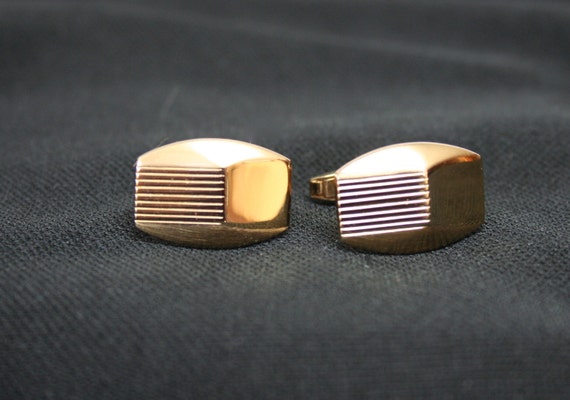 Vintage Foster Goldtone Cuff Links, Vintage Cuff … - image 1