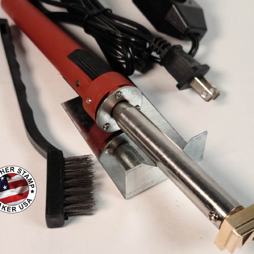 Custom Leather Stamp & Heavy Duty Variable heat 80 watt  heating Iron