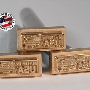 Style 1 • Made in the U.S.A Stamp • Made in USA • Handle Included • 3/8 thick  Brass