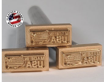 Custom Leather Stamps Handle Included Made in USA 3/8 Thick Brass 