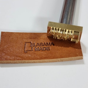 Alabama State Made Stamps, Made in the USA, Handle included