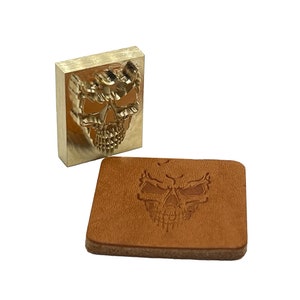 Skull Style E • Made in the U.S.A Stamp • Made in USA • 3/8 thick  Brass
