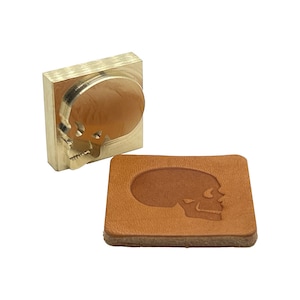 Skull Style J • Made in the U.S.A Stamp • Made in USA • 3/8 thick  Brass