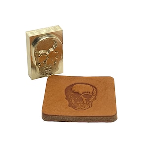 Skull Style H • Made in the U.S.A Stamp • Made in USA • 3/8 thick  Brass
