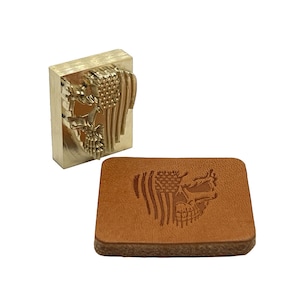 Skull Style D • Made in the U.S.A Stamp • Made in USA • 3/8 thick  Brass