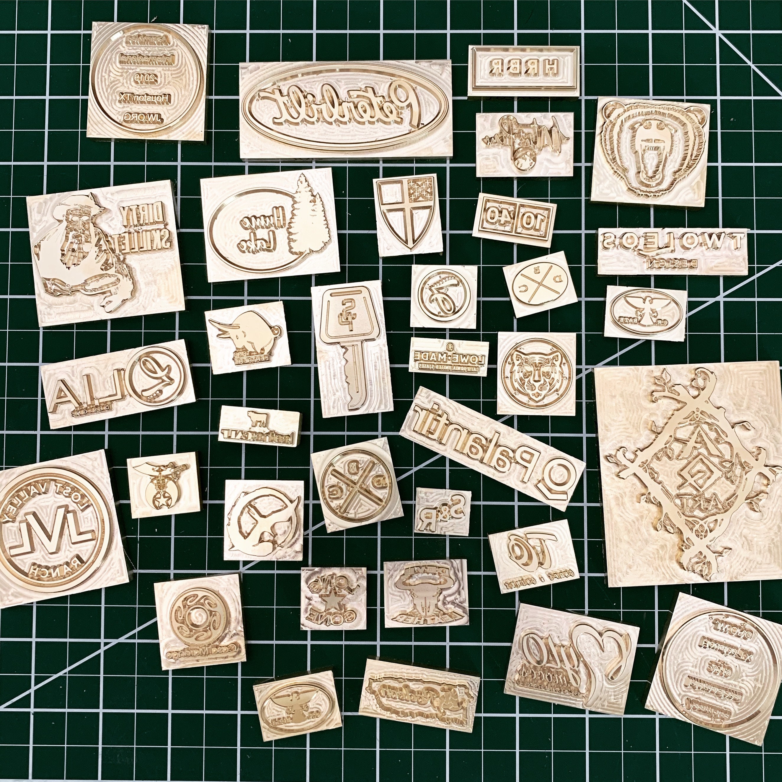 Custom Leather Stamps Made in USA 3/8 thick Brass Etsy