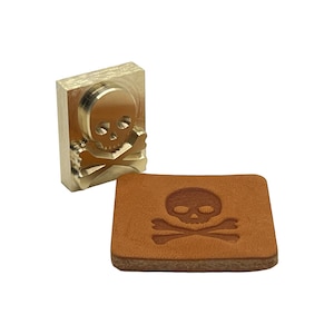 Skull Style I • Made in the U.S.A Stamp • Made in USA • 3/8 thick  Brass