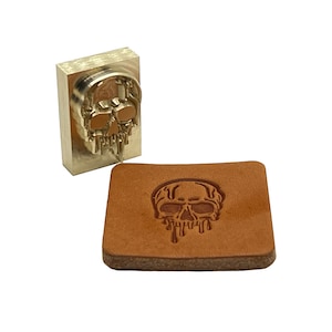 Skull Style O • Made in the U.S.A Stamp • Made in USA • 3/8 thick  Brass