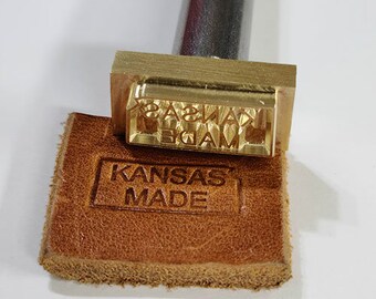 Kansas State Made Stamps, Made in the USA, Handle included
