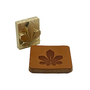 Botanical Style I • Made in the U.S.A Stamp • Made in USA • 3/8 thick  Brass