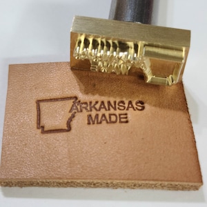 Arkansas State Made Stamps, Made in the USA, Handle included