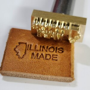 Illinois State Made Stamps, Made in the USA, Handle included