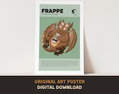Frappe Food Fiend Poster - Original Art Print - DIGITAL DOWNLOAD