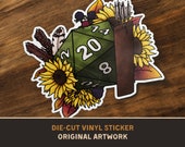 Ranger D20 Die-Cut Vinyl Sticker - D&D Dungeons and Dragons Tabletop RPG TTRPG Stickers