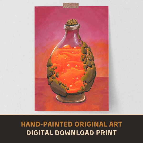 Lava Potion - Original Acrylic Painting Print - Digital Download - Art Paint Artist