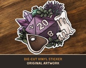 Witchy D20 Die-Cut Vinyl Sticker - D&D Dungeons and Dragons Tabletop RPG TTRPG Stickers