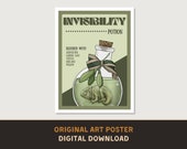 Invisibility Potion Poster - Original Art Print - DIGITAL DOWNLOAD - D&D Dungeons and Dragons DnD Fantasy