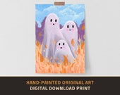 Ghost Family - Original Acrylic Painting Print - Digital Download - Art Paint Artist