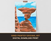 Delicate Balance -  Original Acrylic Painting Print - Digital Download - Art Paint Artist