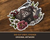 Druid D20 Die-Cut Vinyl Sticker - D&D Dungeons and Dragons Tabletop RPG TTRPG Stickers