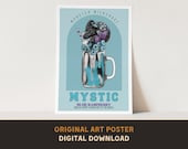 Mystic Monster Milkshake Poster - Original Art Print - DIGITAL DOWNLOAD - D&D Dungeons and Dragons DnD