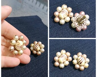 Funky Vintage Clip On Earrings