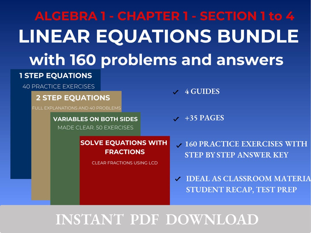 Solving Linear Equations | One-step, Two-step, Multi-step & Fractions ...