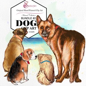 Paquete de imágenes prediseñadas de perros. Paquete de imágenes prediseñadas de perros n.° 2. 24 perros. Varias razas de perros. Imágenes prediseñadas de perros originales pintadas a mano. PNG. Imágenes prediseñadas de animales domésticos