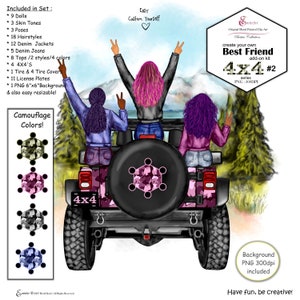 Best Friend Camouflage 4X4's no2 Custom yourself Clipart Pack.Layer Add 0n Hairstyles.Denim Jeans,Jackets,trucks,Tires,Covers,License plates