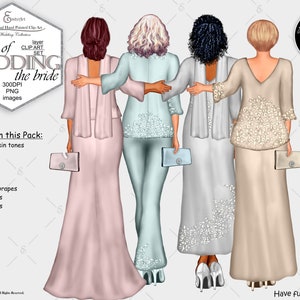Hochzeit Mutter der Braut Mode Kleiderschrank benutzerdefinierte Clipart Bundle