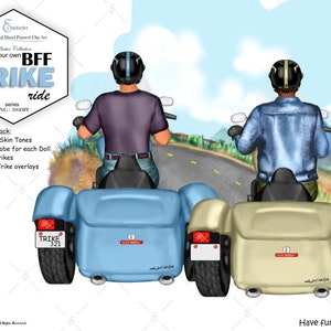 Trike Motocicletta Bici Ragazzi Uomini Maschio Pacchetto Clipart Personalizzato. Kit di Estensione. Skin Personalizzata e Capelli.
