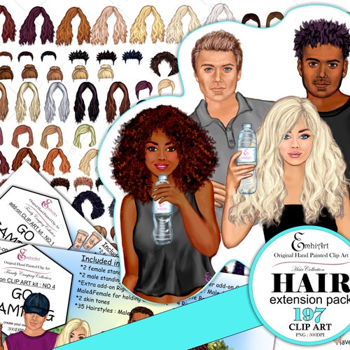 Hair Custom Clipart Bundle. Extend Go Camping Add-on HAIR Kit. - Etsy Hair Custom Clipart Bundle. Extend Go Camping Add-on HAIR Kit. - Etsy