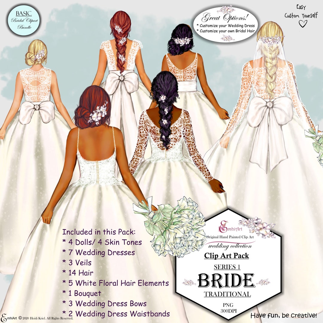 Bride Bridal Wedding Dress Silhouette Woman Design by AtStockIllustration  #1773969