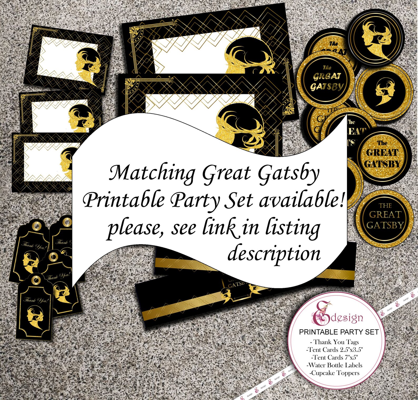 Great Gatsby Party Printable. Photo Booth PROPS. Instant - Etsy