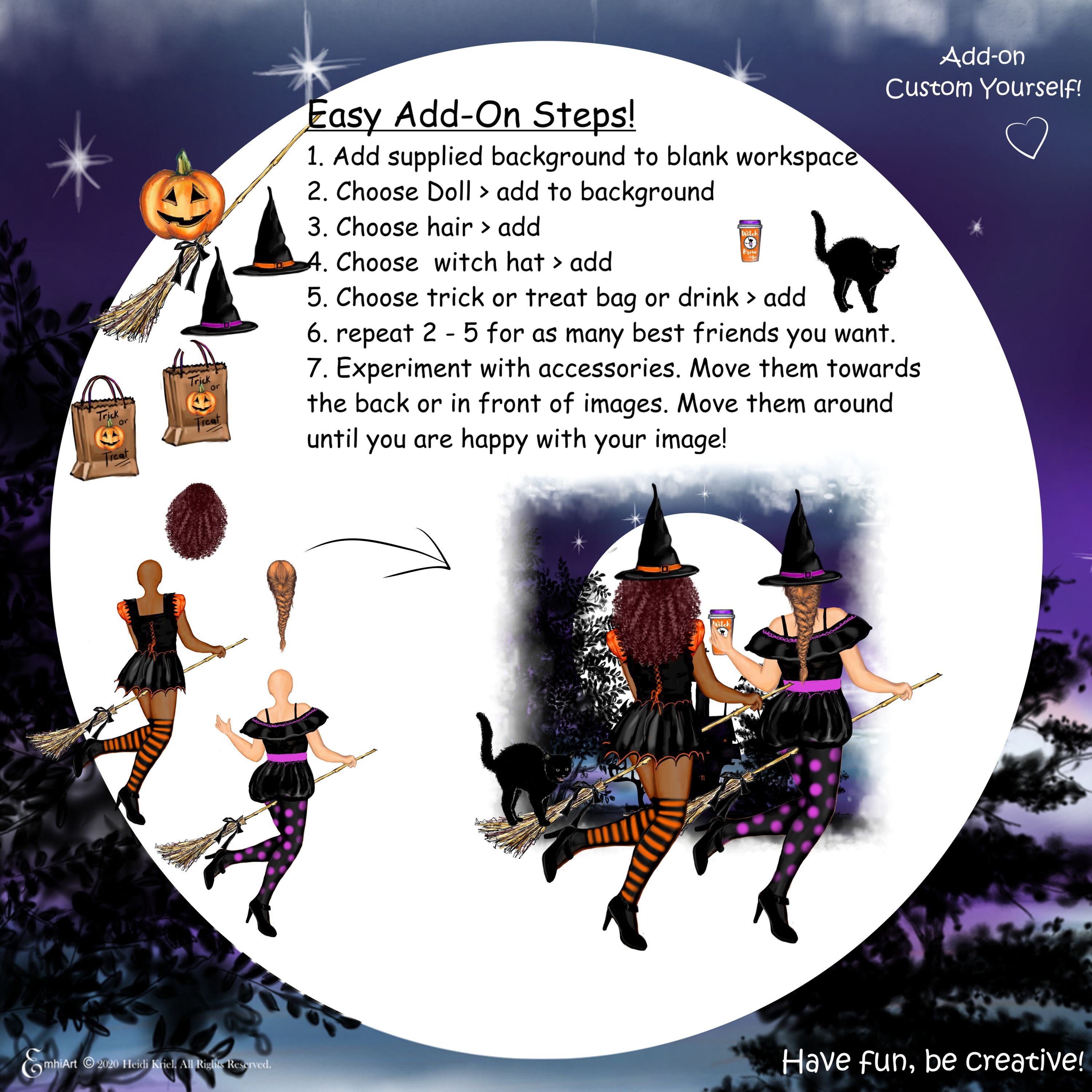 Best Friend Halloween Custom Clipart Bundle 2.cute - Etsy