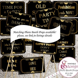 Great Gatsby Party Printable. Photo Booth PROPS. Instant Download ...