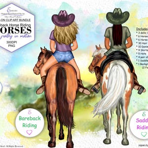 Custom Best Friend Clipart Bundle mit benutzerdefinierter Haut und Haaren. Personalisierte Pferde. 6 Pferde
