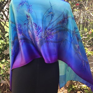 Colorful Tree of Life Women&#39;s Silk Prayer Shawl with Matching Bag