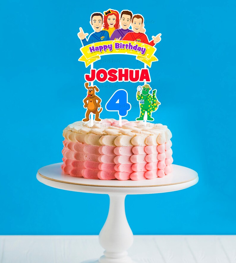 The Wiggles Cake Topper Personalised STURDY Kids Birthday Etsy