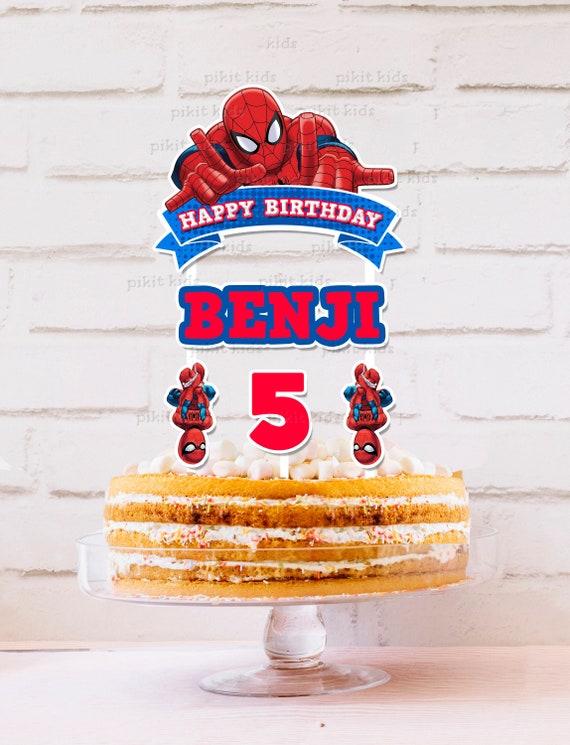 Spiderman Cake Topper Personnalise Sturdy Decorations Fete Etsy Spiderman Cake Topper Personnalise Sturdy Decorations Fete Etsy