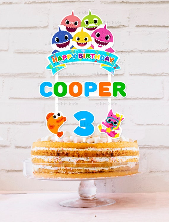 Baby Shark Cake Topper Personalised Sturdy Kids Birthday Etsy New Zealand Baby Shark Cake Topper Personalised Sturdy Kids Birthday Etsy New Zealand