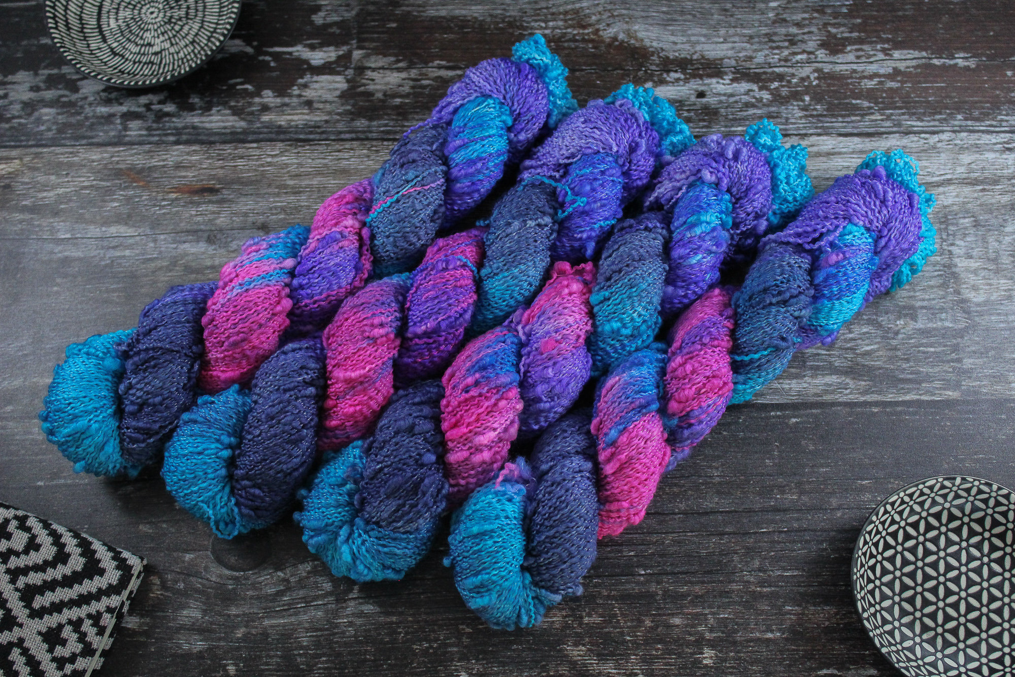 Hand Dyed Yarn Slub Yarn Merino Nylon Slush Etsy