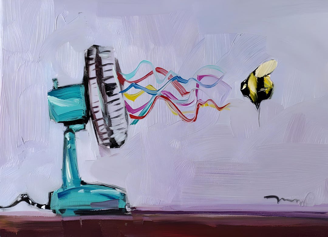 Still Life Fan Bee Art PRINT of Painting by Artist Jose Trujillo 16x20 ...