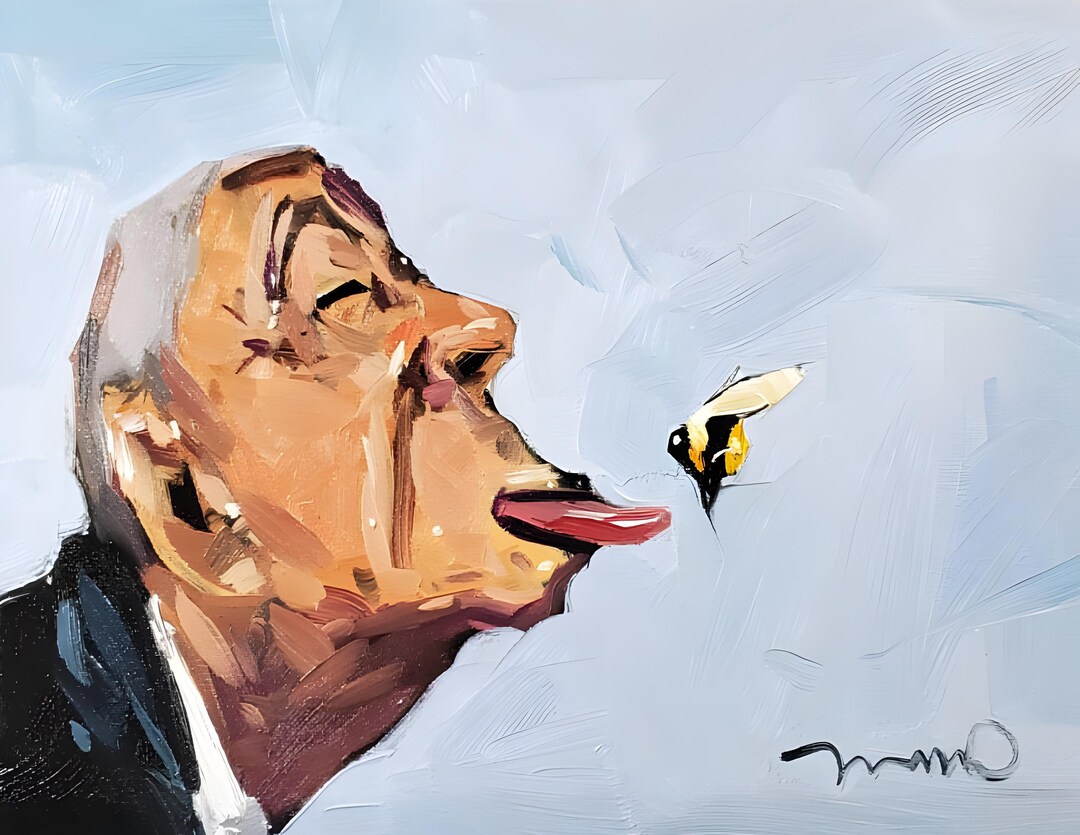 Old Man Bee Canvas PRINT of Oil Painting by Artist Jose TRUJILLO 16x20 ...