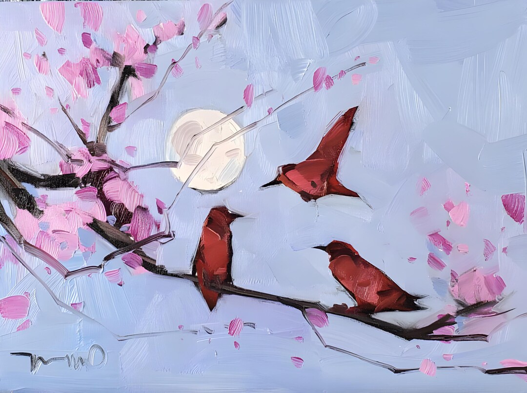 Birds Flowers Art PRINT of Oil Painting by Artist Jose TRUJILLO 16x20 ...