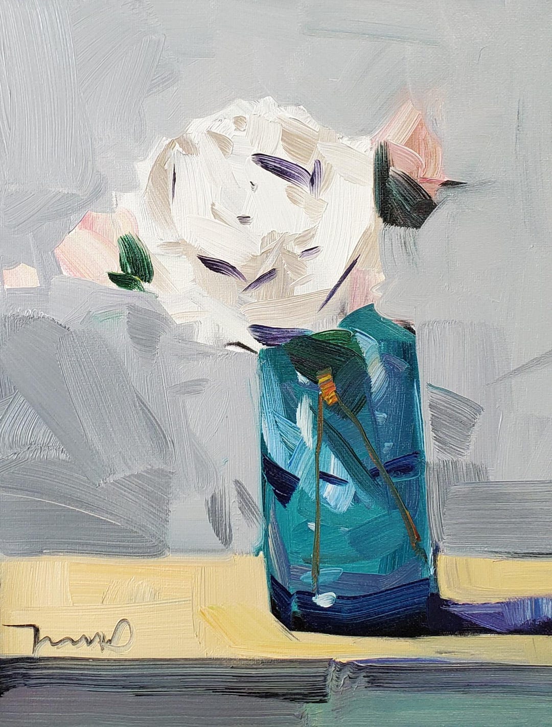 Flowers Vase Art PRINT of Painting by Artist Jose Trujillo 16x20 - Etsy