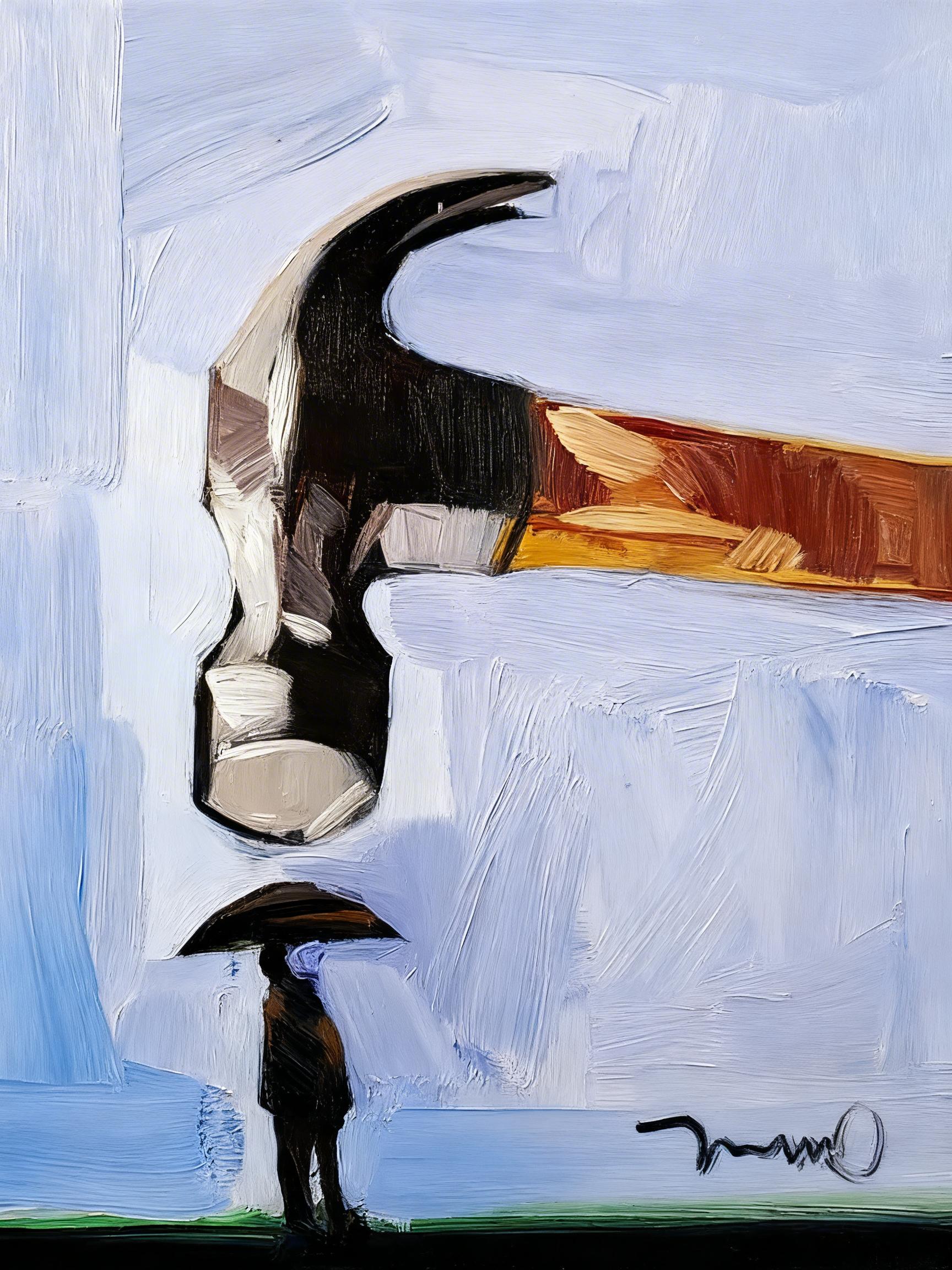 ハンマーパーソン 油絵プリント アーティスト Jose TRUJILLO 16x20