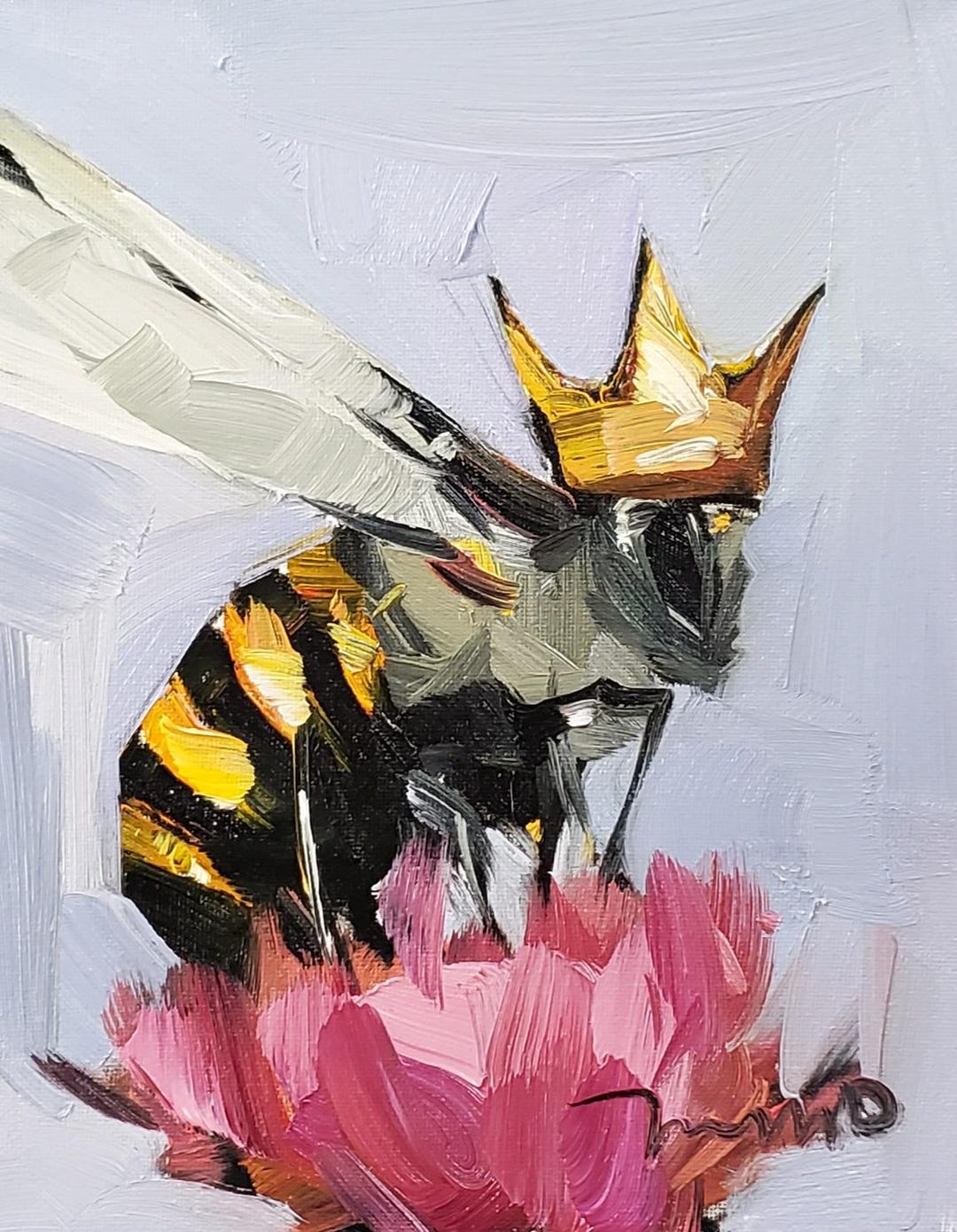 King Bee Canvas PRINT of an Oil Painting by Artist Jose Trujillo 16x20 ...